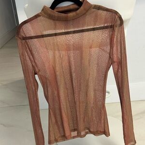 Majorelle Sheer Glitter Turtleneck size l